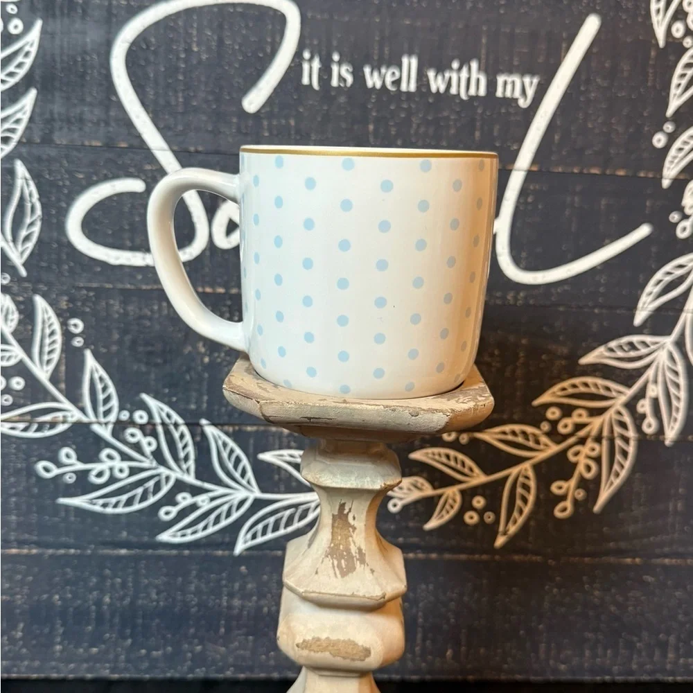 Target-Polka Dot Mug with Gold “N” Initial